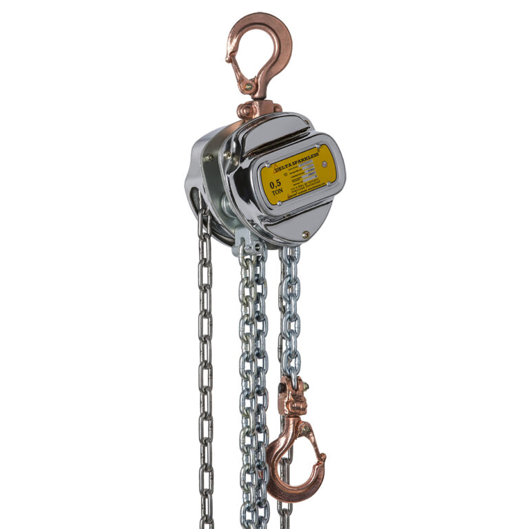 [DC.0.06500510] DELTA SPARKLESS - Vonkvrije handkettingtakel - 0,5 ton - met 10 meter hijshoogte - ATEX Zone 1